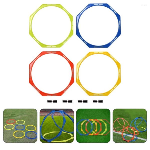 Aksesuarlar 4 PCS Futbol Eğitim Çemberi Taşınabilir Çeviklik Yetişkin Yetişkin Futbol Hızları Trenler Yetişkinler Aldult Spor Malzemeleri