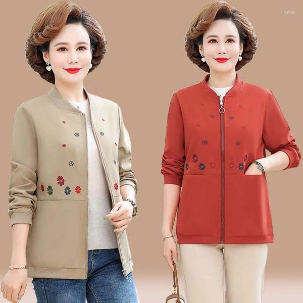 Женские куртки 2023, корейская мода, весна-осень, женская винтажная куртка с длинным рукавом и принтом, женские повседневные пальто на молнии, верхняя одежда X16