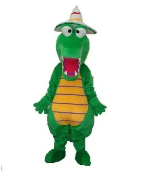 2024 halloween verde crocodilo mascote traje terno vestido de festa natal carnaval festa fantasia trajes adulto outfit