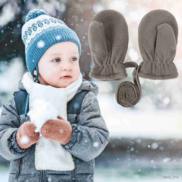 Children's Finger Gloves Mittens Warm For Baby Snow Gloves For Kids 14Years Gloves Girls Gloves Fleece Winter Ski Snow Gloves Infant Boys Gloves R231027