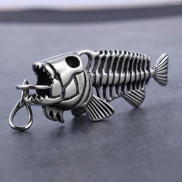 Ожерелья с подвесками серии животных, гигантская рыба, череп, кость
