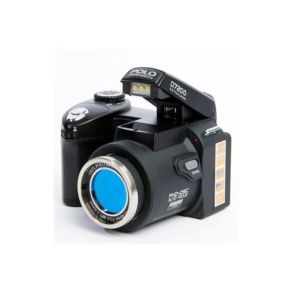 Fotocamere digitali ELRVIKE 2023 HD POLO D7200 3 ilioni di Pixel Messa a fuoco automatica DSLR professionale Video Zoom ottico 24X Tre lenti