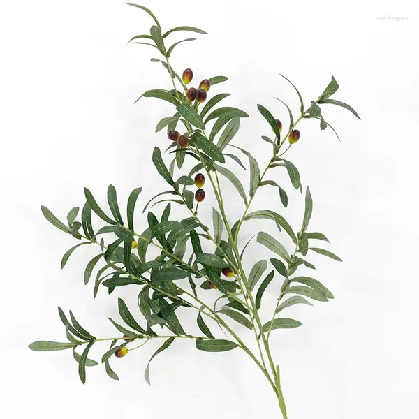 Flores decorativas Ramo de oliveira Simulação de vendas diretas da fábrica Árvore artificial Folha de paisagismo