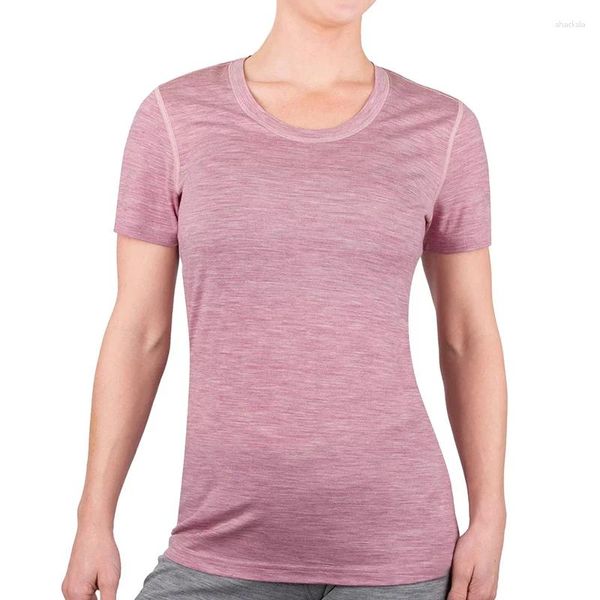 T-shirts pour femmes T-shirt à manches courtes en laine mérinos pour femmes T-shirt de couche de base USA Taille S-XXL