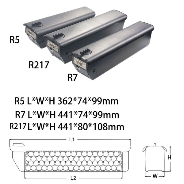 Batteria per telaio motore Heybike Bafang 48V 52V 14Ah 12.8Ah 17.5Ah 8fun 500W 750W 1000W HIMI WAY ESCAPE PRO RV800 Plus bici elettrica per pneumatici grassi