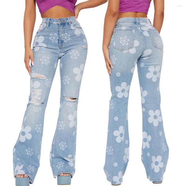 Женские джинсы, Эстетические элегантные брюки, одежда, весна 2023, большие женские летние женские джинсовые женские корейские джинсовые брюки для мам Y2k