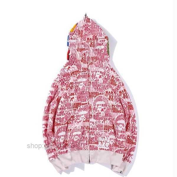 Bape Hoodie Designer Herren Full Zip Up Shark Hoodies Frau Tarnjacke Verpassen Sie nicht den Rabatt in diesem Shop Double 11 Shop Fracture 13 HN2J