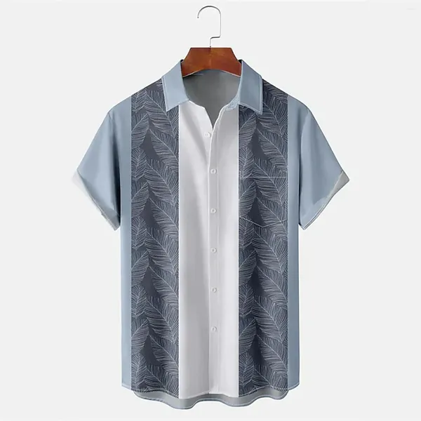 Camisas casuais masculinas floral botão para baixo tropical férias praia arte 3d impressão digital moda coreana vintage