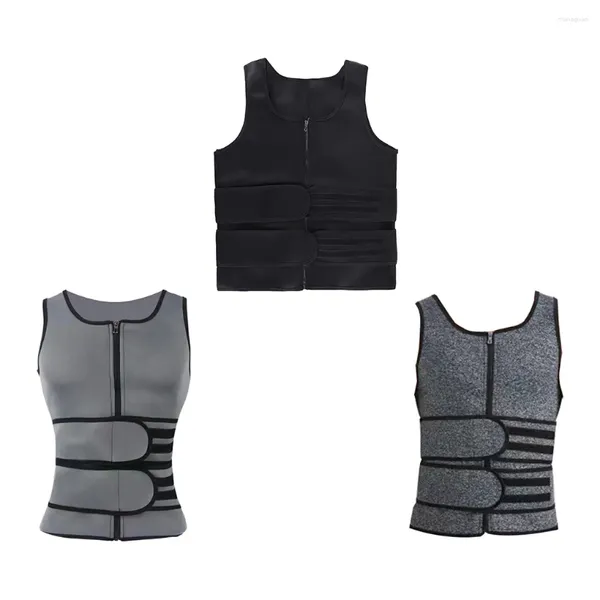 Intimo modellante per uomo Intimo modellante per uomo Banchetto da viaggio Poliestere Gilet push up Controllo della pancia Dimagrante Modellazione Corsetto Cintura Nero M