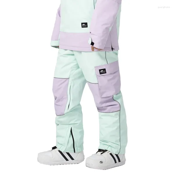 Skifahren Hosen Männer Frauen Winter Wasserdichte Ski Outdoor Winddicht Warm Atmungsaktiv Professionelle Snowboarden Schnee Sport Lätzchen