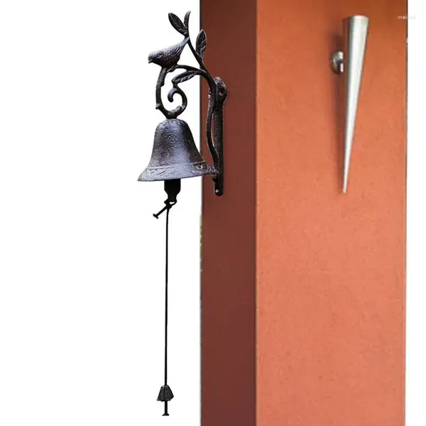 Садовые украшения, чугунный дверной звонок, декор в виде птицы, металлический домашний орнамент для фермерского дома, крыльца
