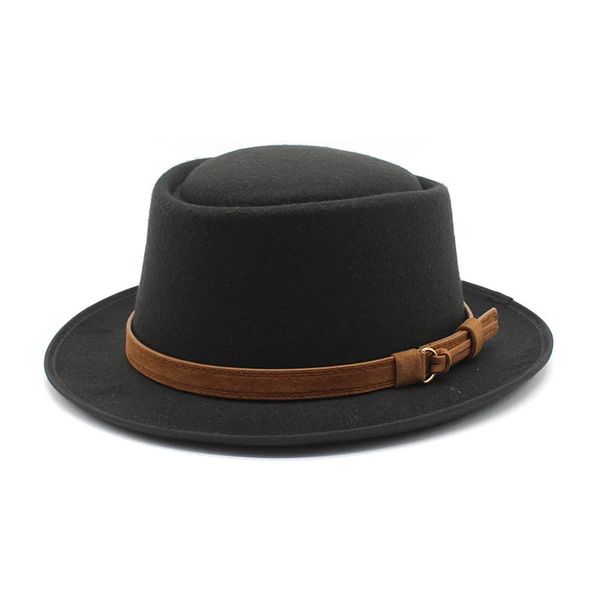 Breite Krempe Hüte Eimer Winter Herbst Nachahmung Woolen Frauen Männer Damen Fedoras Top Jazz Europäischen Amerikanischen Runde Kappen Bowler feminino Gorra 231027