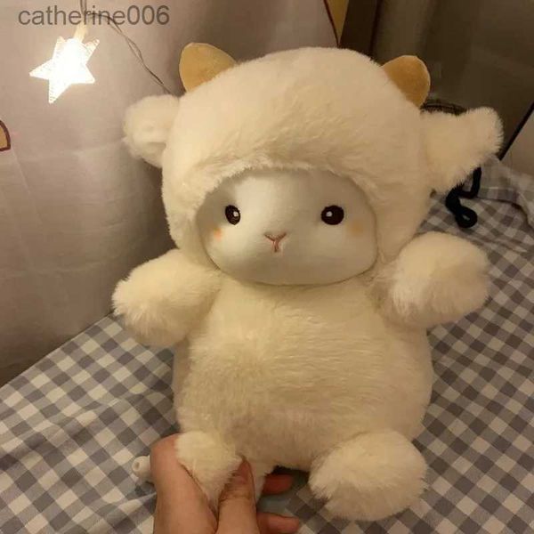 Doldurulmuş Peluş Hayvanlar Anime Karikatür Kawaii Peluş Oyuncak Sevimli Küçük Koyun Bebek Kız Karikatür Bebek Hediyesi Çocuk Doğum Günü Hediyesi231027