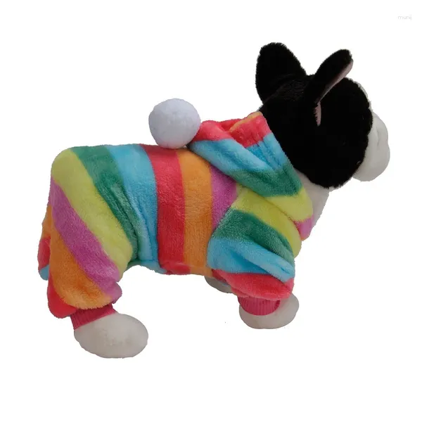 Abbigliamento per cani Flanella Vestiti caldi Abito invernale per animali domestici Tuta Abbigliamento per cuccioli Piccolo costume Pigiama Yorkshire barboncino Bichon