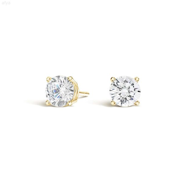 Stud Diamond Gold Natural para designs de modelo Igi de parafuso rosa amarelo de corte redondo 18kt