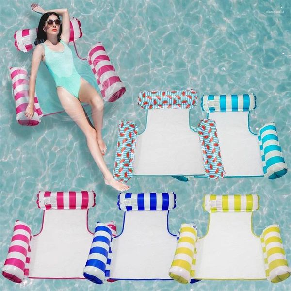 Camp Furniture PVC Sommer aufblasbare faltbare Float Row Wasserhängematte Schwimmbad Luftmatratzen Outdoor Bett Strand Sport Liegestuhl