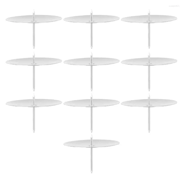 Titulares de velas 10 pcs suporte de metal ferramentas de fixação candelabros suportes de mesa de jantar decoração de desktop suprimentos fixadores clipe