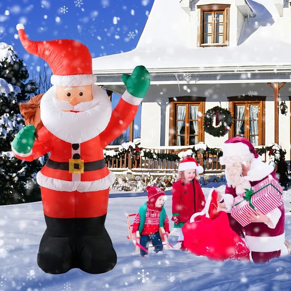 Springkussens Speelhuisje Schommels 1,8 m Kerst Kerstman Ingebouwde LED-verlichting Model Buitenornament Cadeau Feest Jaar Binnen Rekwisieten Decor 231027