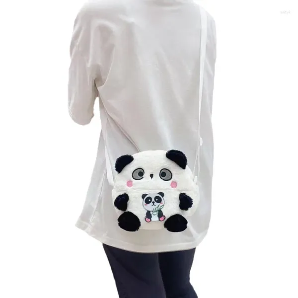 Sacos de noite mulheres dos desenhos animados de pelúcia crossbody saco menina boneca telefone bonito panda pequeno ombro