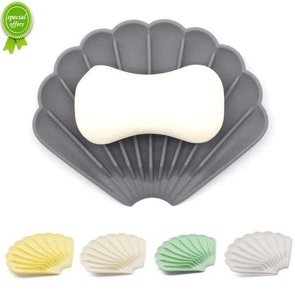 Scatola portasapone autodrenante conchiglia senza punzonatura portasapone portasapone antiscivolo forniture per il bagno portasapone in silicone morbido