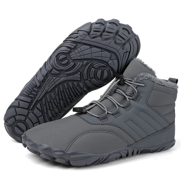 Bot kış sıcak yalınayak kadın erkekler lastik koşu ayakkabıları su geçirmez açık hava yürüyüşü 231026