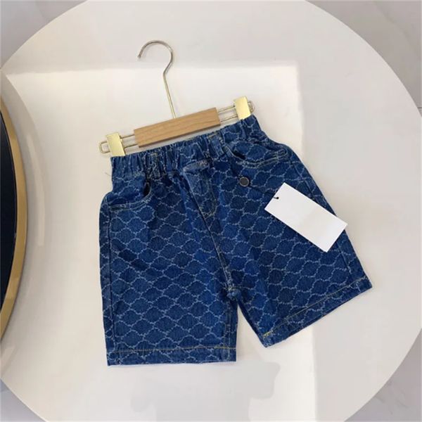 Crianças conjuntos de roupas menina menino denim jaqueta outwear top jeans casaco moda clássico macacão shorts calças de bebê jaqueta 4 estilos ternos infantis 100cm-150cm a01