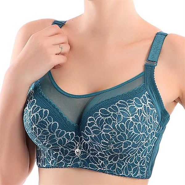 Reggiseno push up di grandi dimensioni in pizzo bralette reggiseno regolato biancheria intima sexy in pizzo stile estivo per donna lingerie sutian 95D 2020 263I