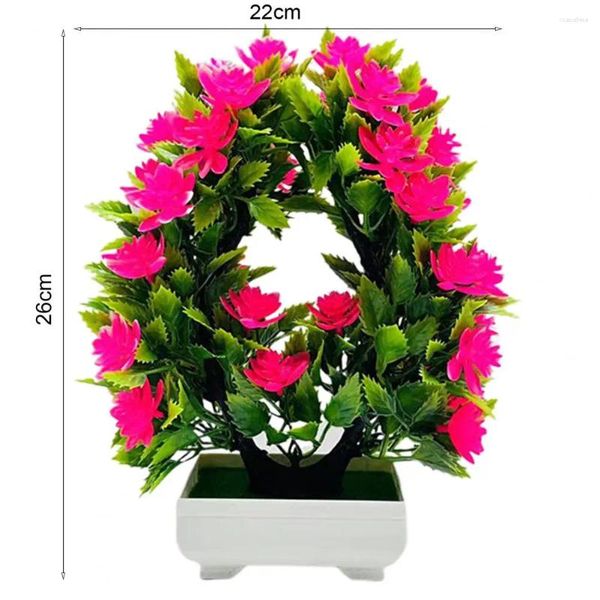 Flores decorativas lindo bonsai falso 41 artificial realista vinco resistente planta em vaso falso