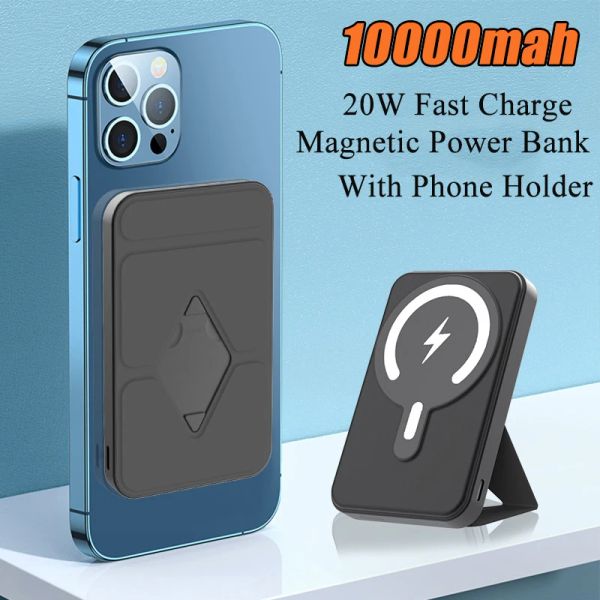 10000mah Magnetische Drahtlose Ladegerät Power Bank Für iPhone 13 12 PD 20W Schnelle Ladung Tragbare Ladegerät Power Für Xiaomi Samsung