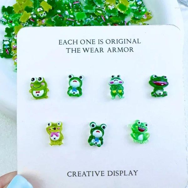 Decorazioni per nail art 10 pezzi Accessori Kawaii Simpatico cartone animato Rana Dinosauro Gioielli Stampa sulle unghie Charms in resina fai da te Decora Forniture per manicure