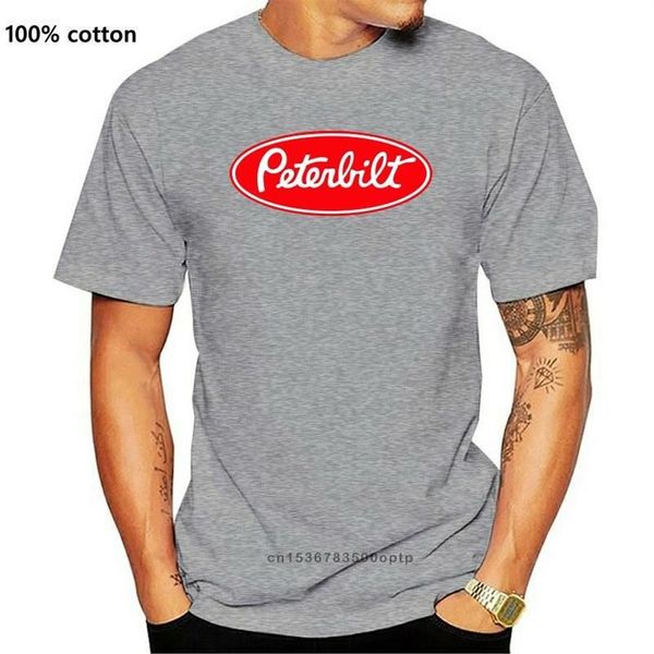 Herren T-Shirts PETERBILT TRUCK Racinger Classic Logo Herren Weißes T-Shirt Größe S bis 3XL Kurzer Stil T-Shirt271Z