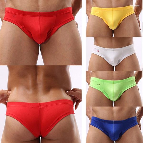 Cuecas masculinas de cintura baixa tanga g-string lingerie nylon u convexo design roupa interior