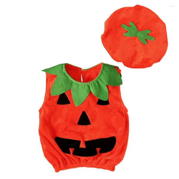 Set da corsa Halloween Bambini Costume da zucca Lanterna Facce Costume da bambino carino