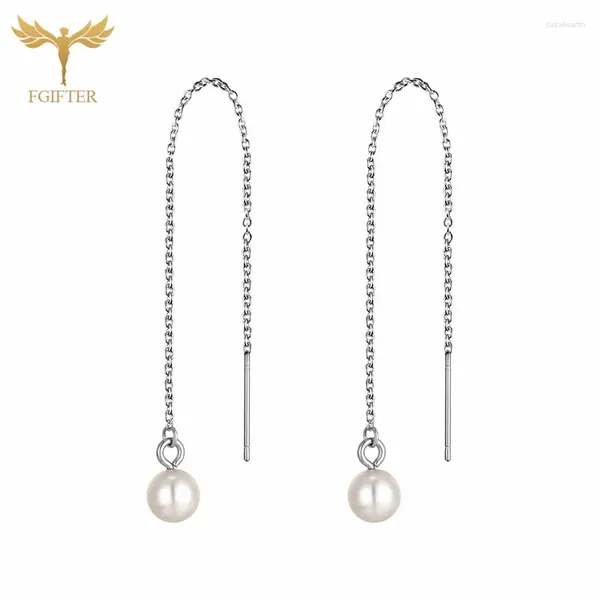 Dangle Küpe Simüle İnci Damlaları Kadınlar İçin Bijoux Kore Mücevherleri Altın Gümüş Renk Paslanmaz Çelik Pentientes Boucle D'Oreille