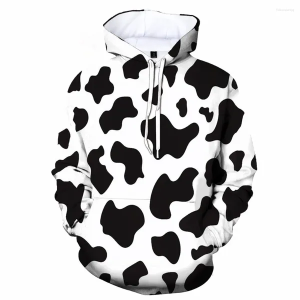 Hoodies femininos moda vaca impressão 3d impressão pulôver com capuz camisola fazenda animal esportes criativos