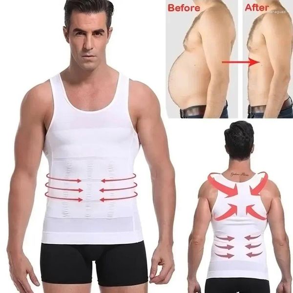 Männer Body Shaper Haltung Korsett Taille Shaper Top Abnehmen Weste Bauch Bauch Hemd 2023 Control Trainer Korrektur Shaperwear Zurück männer