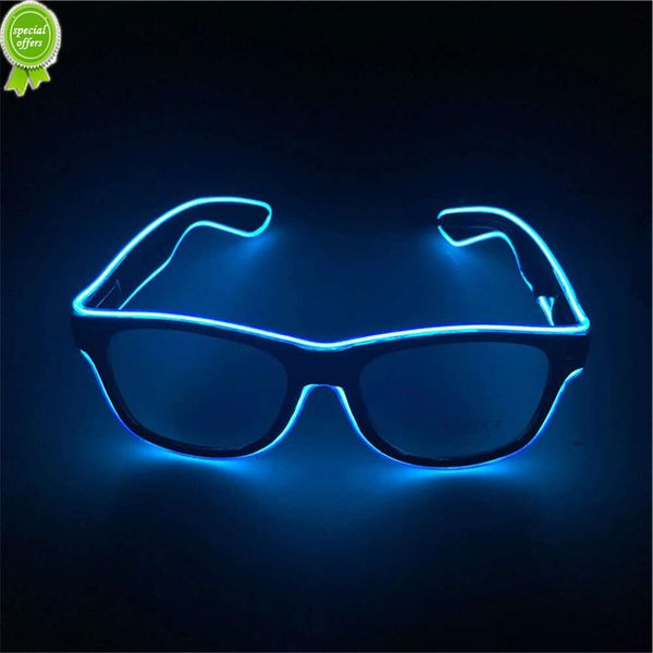 LED-Brille, Neon-Party-Blinkbrille, leuchtende leuchtende Brille, Neuheitsgeschenke, leuchtende Sonnenbrille, helles Licht, Party-Requisiten