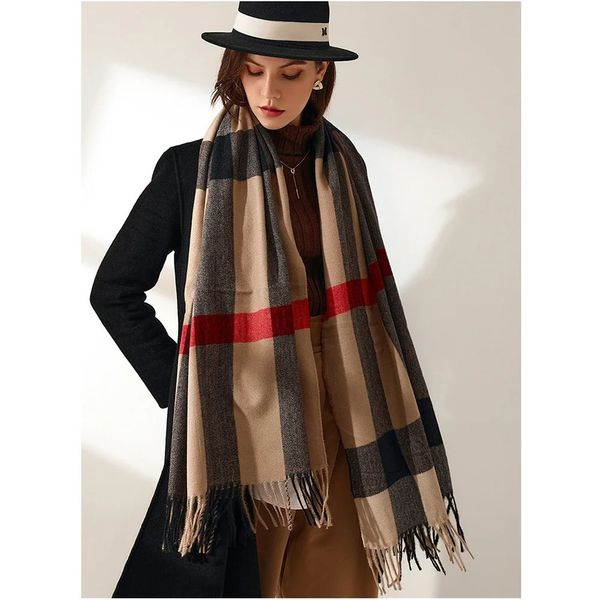 Scarve Herbst Winter Schal Dame Kaschmir Gefühl Schalldämpfer Frühling Herbst Große Decke Klassische Plaid Schal Weiche Warme Wrap Großhandel 231026