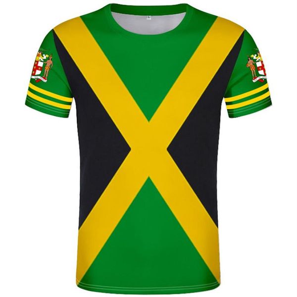 GIAMAICA maglietta fai da te su misura nome numero marmellata t-shirt nazione bandiera jm Jamaican country college stampa po logo 0 abbigliamento3031