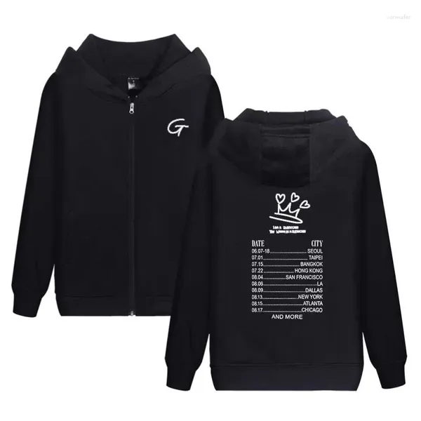 Hoodies femininos GIDLE Zipper Kpop Moda Mulheres Homens Moletom (G)I-DLE Queencard Hoodie para fãs NEVERLAND Roupas Outono Casaco com capuz