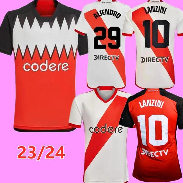 2023 2024 River Plate Soccer Jersey in casa 3a Lanzini Fernandez Barco Palavecino Borja 23 24 M. Suarez de la Cruz Libertadores Shirts 9896