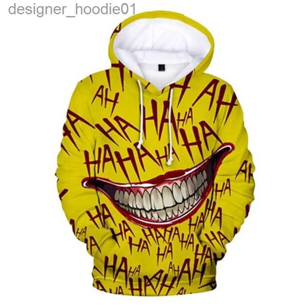 Moletons masculinos com capuz Trajes assustadores de Halloween Roupas masculinas Impressão 3D Essentials Hoodie Y2k Lazer Up Ghost Techwear Oversized Harajuku L231027