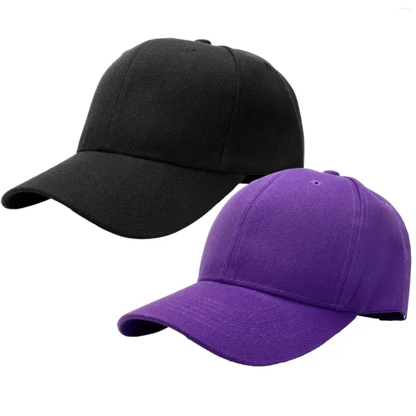 Бейсбольные кепки, 2 шт., бейсболка для мужчин и женщин, регулируемый размер, идеальная защитная шляпа для активного отдыха на свежем воздухе, однотонная спортивная кепка Snapback