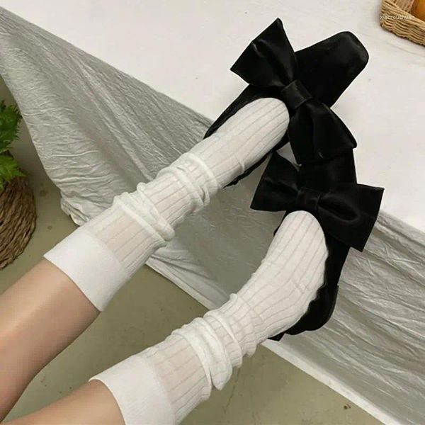 Frauen Socken Retro Streifen Pile Up JK Mid Tube Vielseitig Hohe Schönheit College Stil Lolita Süße Mädchen Sexy Strümpfe Kalb