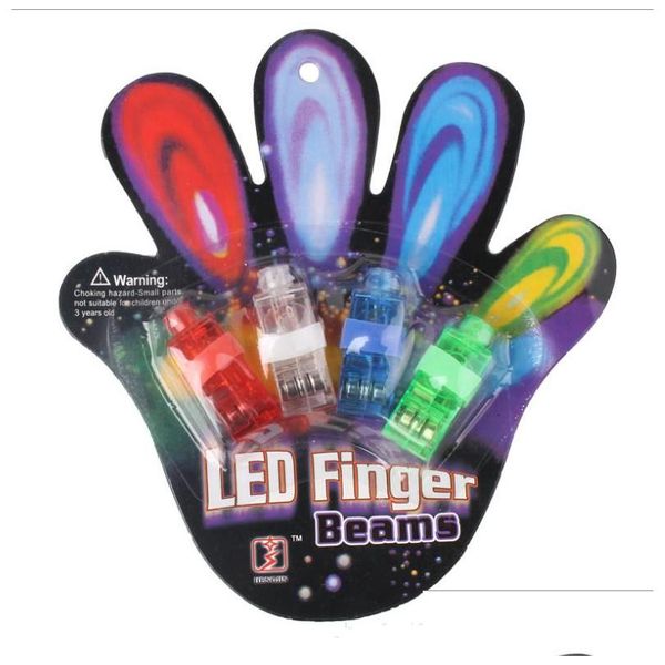 Partybevorzugung Laser-Fingerstrahlen Helle LED-Gefälligkeiten Taschenlampenlichter Halloween-Geburtstag Rave-Konzerte Blinkende Ringe Blau Rot Grün Dr Dh0Zh