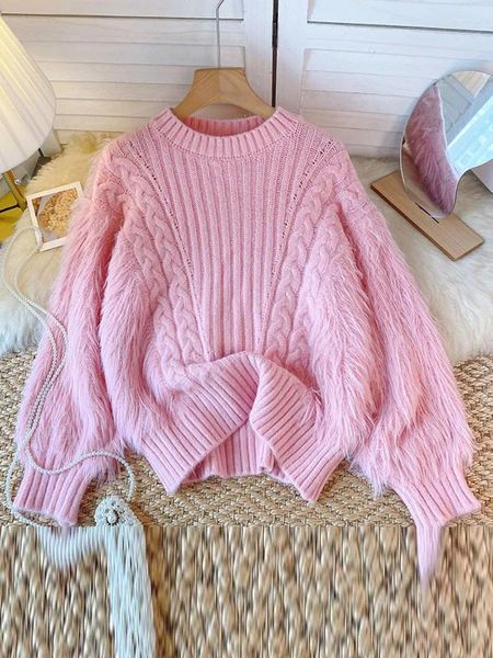 Женские свитера, женский осенний пуловер с круглым вырезом Senior Sense, вязаный свитер с кисточками, свободный утягивающий дизайн, темпераментная блузка, топ