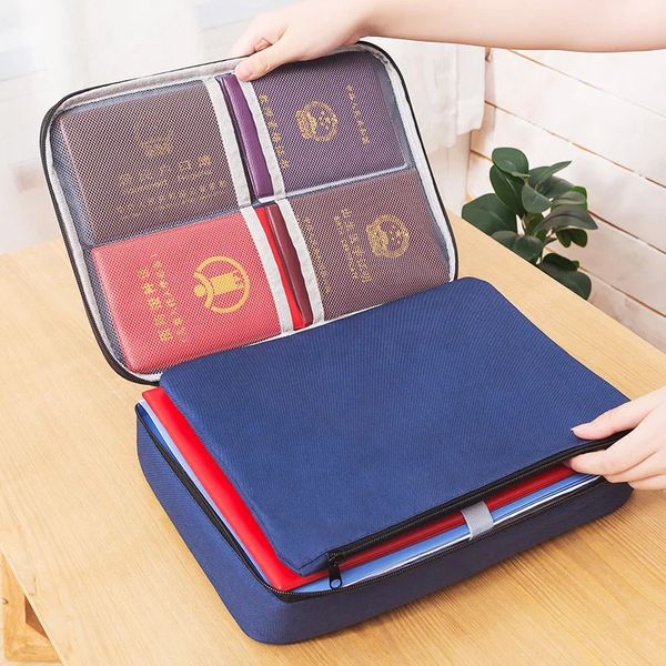 Suprimentos de arquivamento Sacos de documentos impermeáveis de grande capacidade Multifuncional Home Travel Organizer Holder School Office Business File Folder Fornecimento 231026