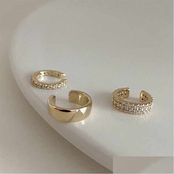 Orelha manguito moda delicado zircão bonito clipe brincos feminino fivela earcuff sem piercings falso cartilagem orelha para mulheres jóias dhgarden otaem