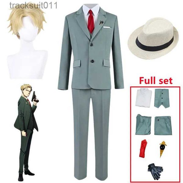 Costumi anime Anime Spy X Famiglia Twilight Cosplay Loid Forger Come Parrucca Spilla Abito verde Fermacravatta Set completo Vestito Abiti da festa di Halloween L231027