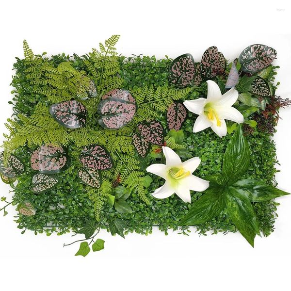 Fiori decorativi 40 * 60 cm Pianta artificiale Prato Erba finta Forniture Decorazione per feste di festival Simulazione per decorazioni di nozze per giardini domestici